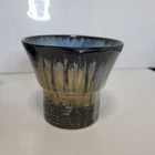 Merritt Island Pottery Sake Cup drip glaze 3 inch