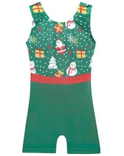 BAOHULU Leotard for Girls Gymnastics Toddler Tank 8-9 Years, Christmas Green