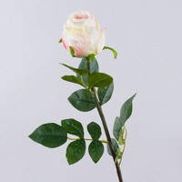 artplants Deko Blume Rose Sunjik, Weiß-Rosa, 75Cm, Ø7Cm