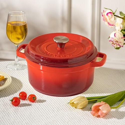 Enameled Cast Iron Dutch Oven Pot with Lid, Household Non-Stick Multifunction... - Picture 4 of 7