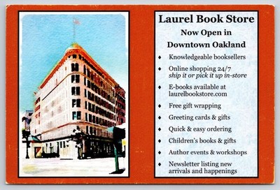 Laurel Book Store Street View Oakland CA Ad Postcard UNP 4x6 Permanently Closed