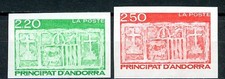 DP-9 Andorre N° 410a + 411a ** NON DENTELE à 10 % de la cote.   A saisir !!!