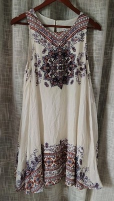  Skylar + Jade Boho Banana Style Sleeveless Tunic Fully Lined  L