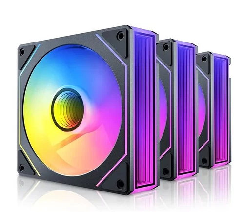 OKINOS Infinity ARGB PWM Fans 3 Pack with ARGB PWM Controller hub. 800-1800RP...