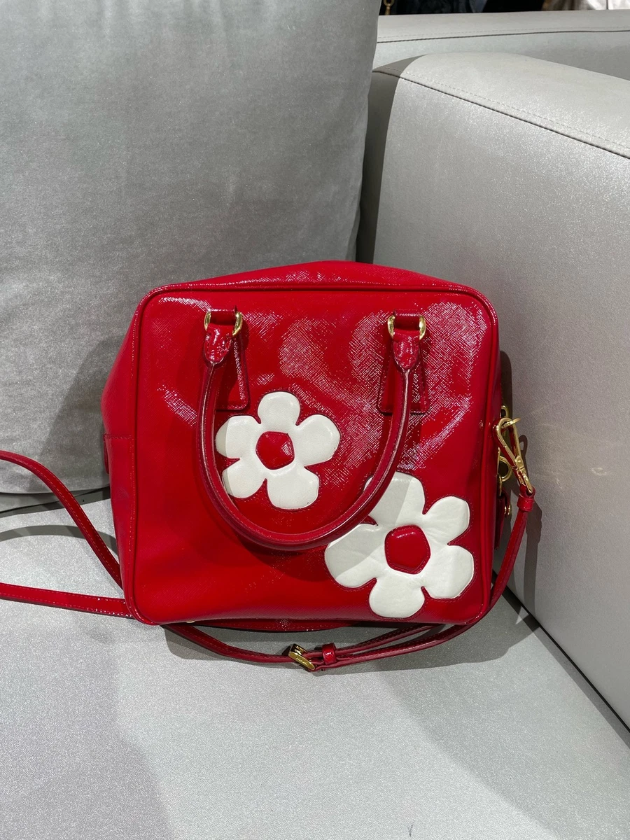 PRADA Leather Exterior Floral Bags & Handbags for Women for sale