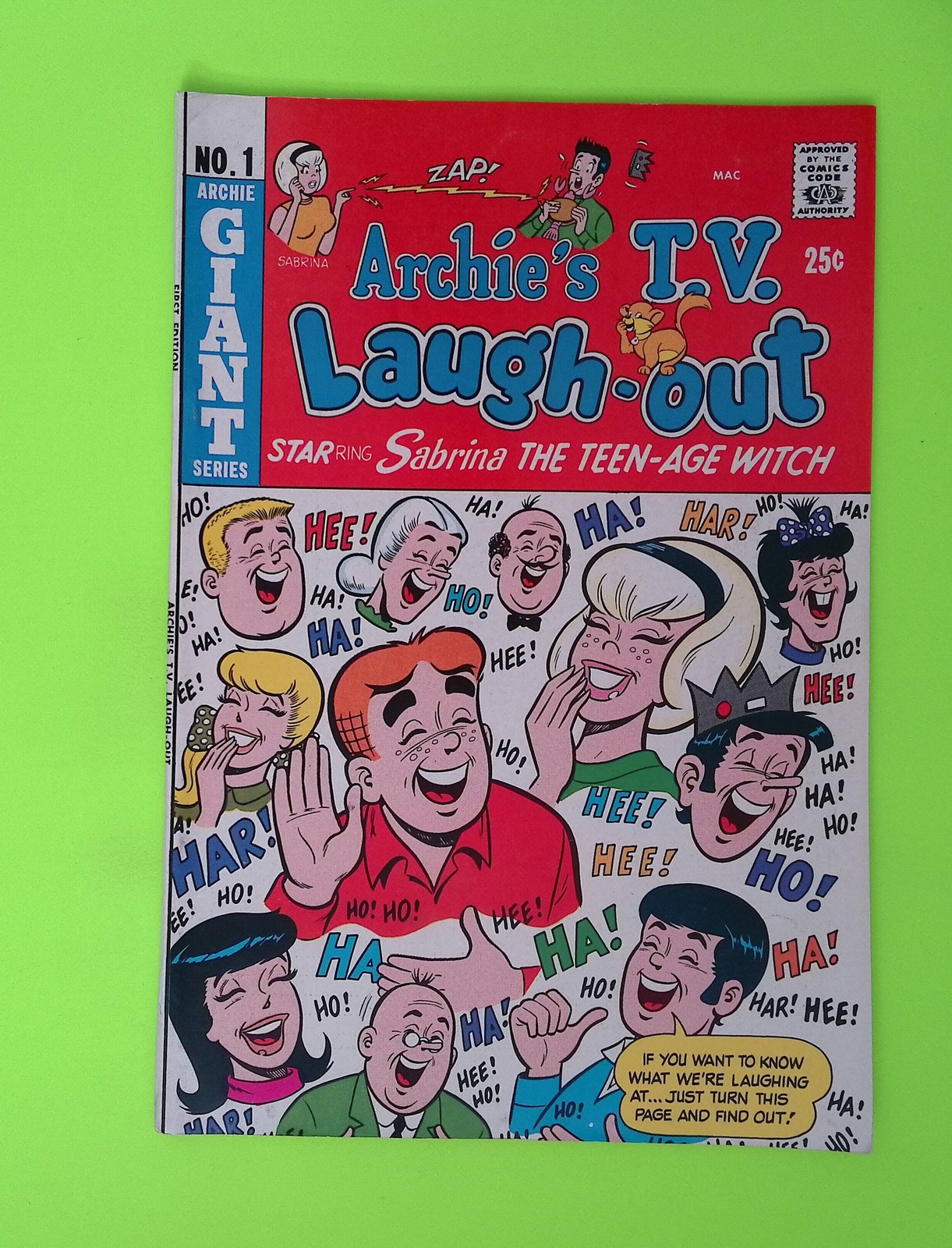 Archie's TV Laugh-Out #1 1969 Archie Comics Group High Grade Comic Book ...
