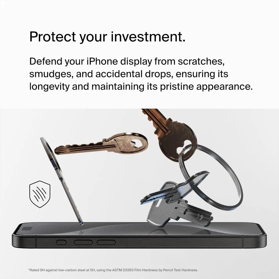 Belkin ScreenForce UltraGlass 2 Treated iPhone 15 Pro Max Screen Protector,...  - Image 2 of 4
