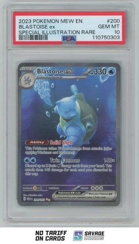 2023 Pokemon Scarlet & Violet 151 Special Illustration Blastoise ex PSA 10