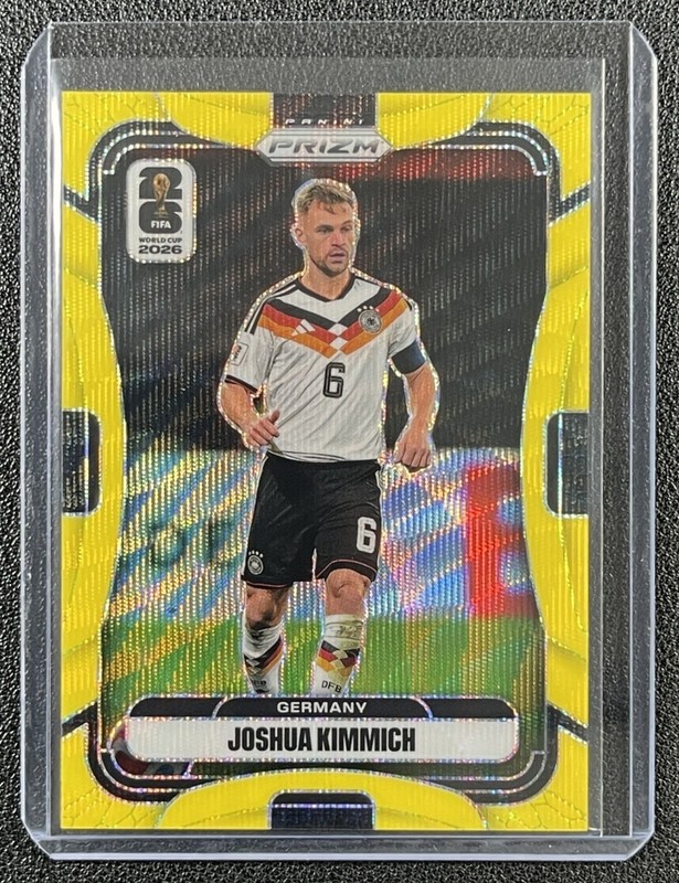 JOSHUA KIMMICH 2026 PANINI PRIZM WORLD CUP #46 FLUORESCENT YELLOW WAVE 165/180