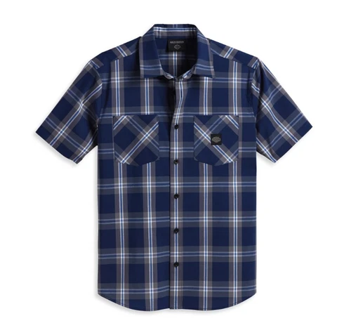 HARLEY-DAVIDSON Staple Poplin Shirt für Herren blau