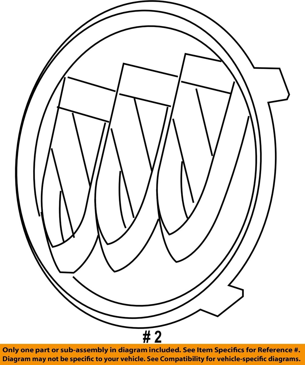 BUICK REGAL CHROME TRI SHIELD GRILLE EMBLEM LOGO 2011-2013