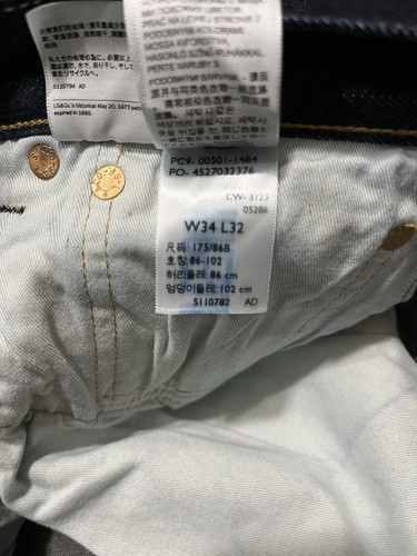 Jeans Levi's 501 Premium Denim indaco scuro 34x32 nuovo con etichetta - Foto 7 di 7