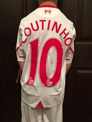 New Balance 2015-16 Liverpool FC Coutinho #10 Away Kit, Size