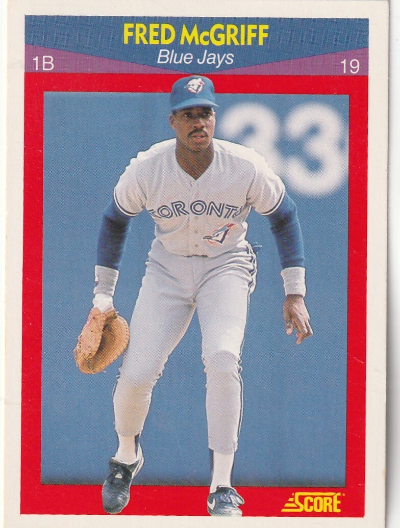 FREE SHIPPING-MINT-1990 Score 100 Superstars Fred McGriff Toronto Blue Jays #45