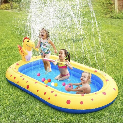 Fomoom Inflatable Kiddie Pool Sprinkler Dinosaur Sprinkler Pool Fountain - Picture 1 of 7