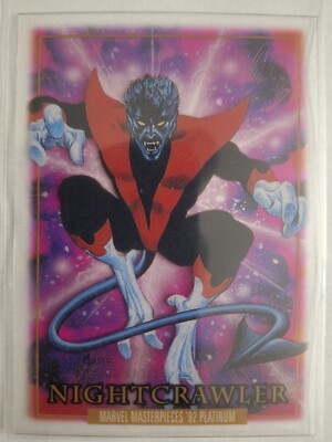 2024 Marvel Masterpieces  92 Platinum Nightcrawler #62 CLEAR CUT!
