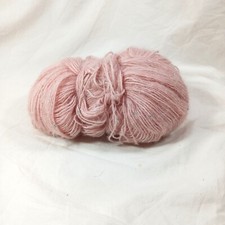Unbranded Yarn Acrylic Mohair Sequins Soft Pink 3.3oz Partial Skein