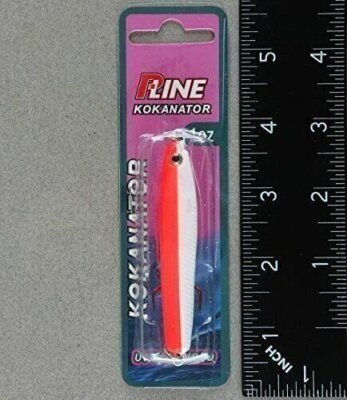 P-Line UV Kokanator Jig, Orange/Pearl, 3/4 oz