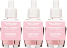 3 Better Homes & Gardens BERRY LEMONADE MELON Fragrance Oil Refill Bulbs