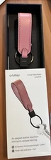 Orbitkey Loop Keychain Leather - Cotton Candy and Black Hardware - New In Box