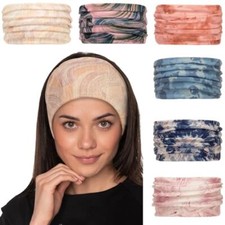 6Pcs Wide Headbands for Women Non Slip Soft Fabric Hair Wrap Natural Texture