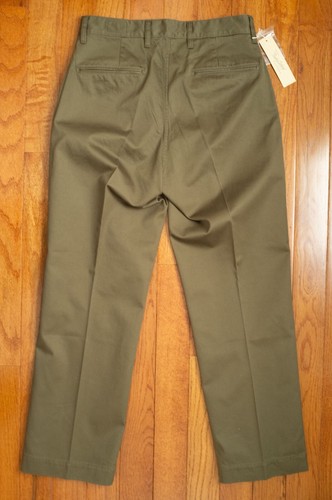 NWT TROPHY CLOTHING TR-CP01 40s Civilian Pants Olive Chinos MADE IN JAPAN Sz 34 - Picture 13 of 14