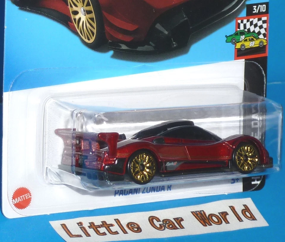 2024 HOT WHEELS Pagani Zonda R Dark Red Col. #99/250 HW RACE DAY 3/10 NEW NIP - Image 3 of 4