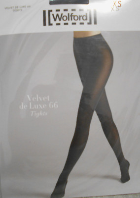 Wolford Velvet de Luxe 66 Tight Strumpfhose Größe  XS  Farbe  Dark Grey