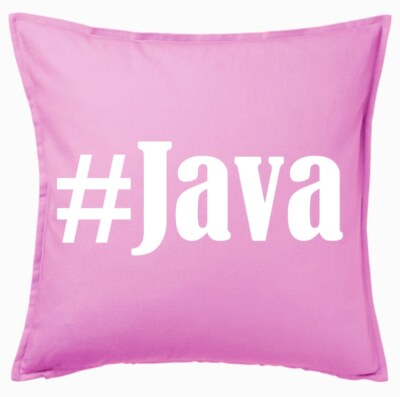 #Java Kissenbezug Pink Ich Liebe Java 104014