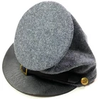 CIVIL WAR CS CSA CONFEDERATE GREY WOOL ENLISTED KEPI FORAGE CAP HAT-XLARGE