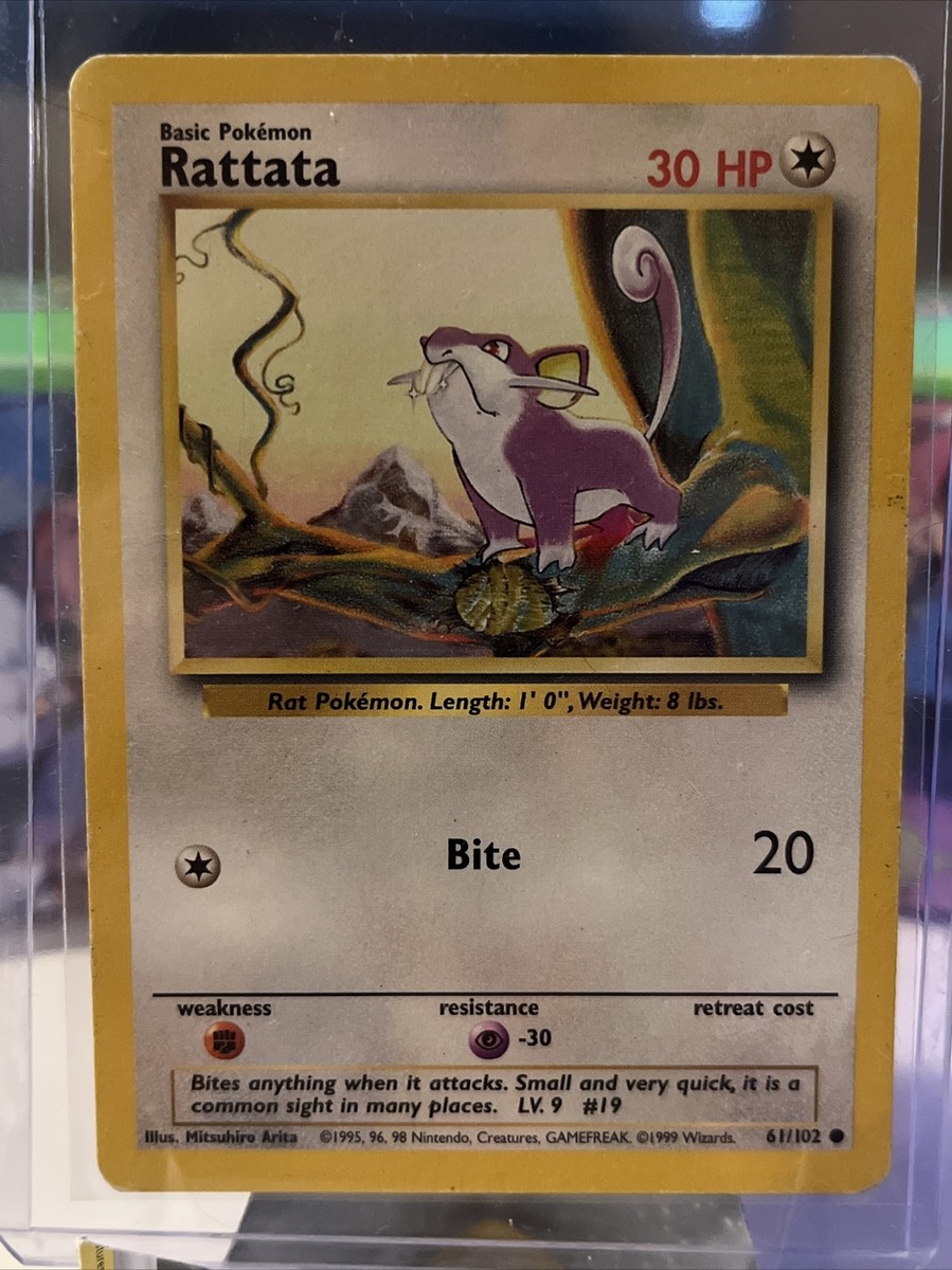 1995 rattata pokemon card value Rattata [1st Edition] #61 Prices | Pokemon Base Set