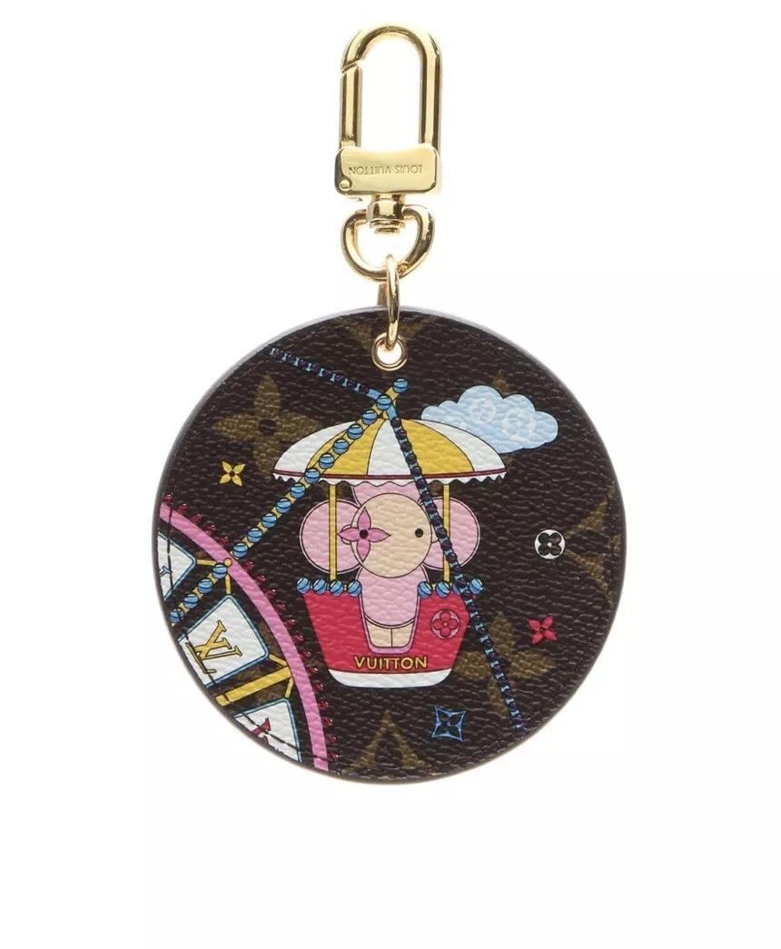 Louis Vuitton Illustre Bag Charm and Key Holder Limited Edition Vivienne  Holiday Monogram Canvas Brown 70759113