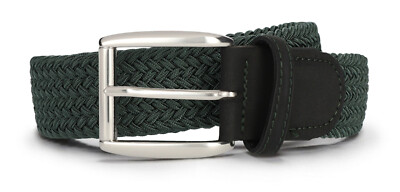 Vegan belt braided elegant with buckle and tapered tip lasting made sustainable