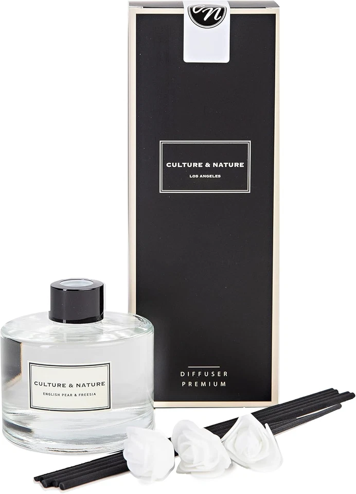 Reed Diffuser Set 6.7Oz (200Ml) English Pear & Freesia Scented Diffuser with Sti - Image 2 of 4