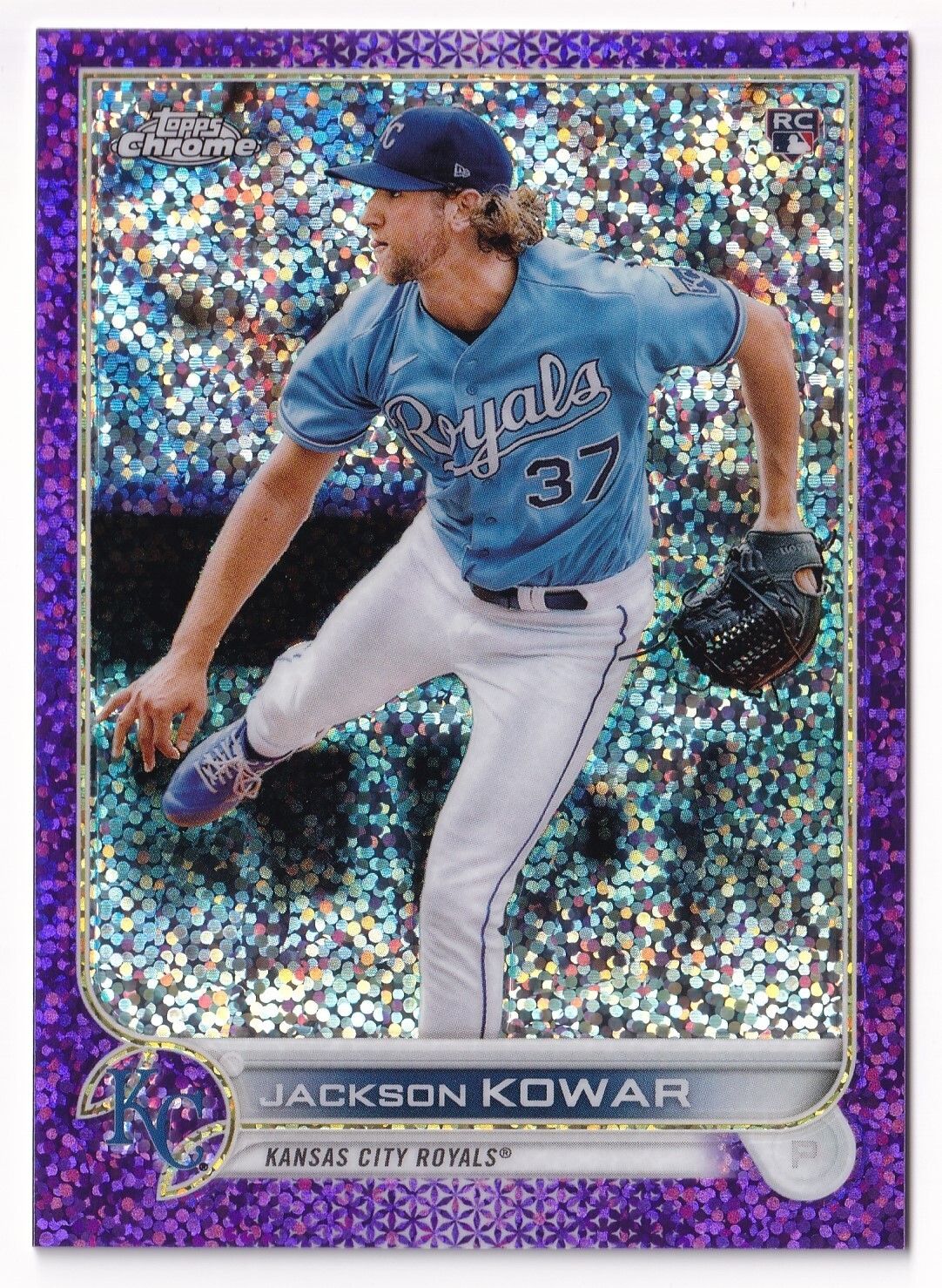 2022 Topps Chrome Purple Speckle Refractor #188 Jackson Kowar RC SN042/ 299