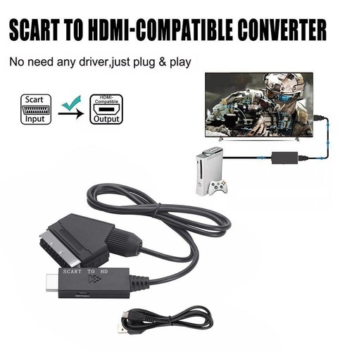Convertitore da SCART a HDMI Adattatore da SCART a HDMI-Video Audio-Convertitore-Videoka✨IT - Foto 6 di 24