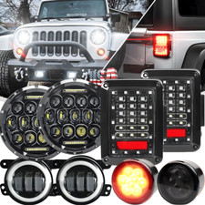 7 Round Led Halo Headlights Tail Light Fog Lamp Turn Signal Set For Jeep 07 Jk 7 Round Led Halo Headlights Tail Light Fog Lamp Turn Signal Set For Jeep 07 Jk