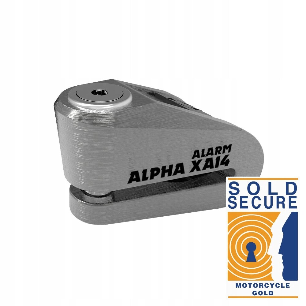 Alarme blocage disque Alpha XA14 pour éviter le vol de moto avec axe renforcé 14mm