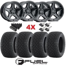 17 Method Mr319 Black Wheel Tire Package Set All Terrain At Fuel 285 33 Five