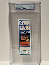 PAT SWILLING Signed Auto 10/19/86 1st NFL SACK Ticket Stub Saints Buccaneers PSA