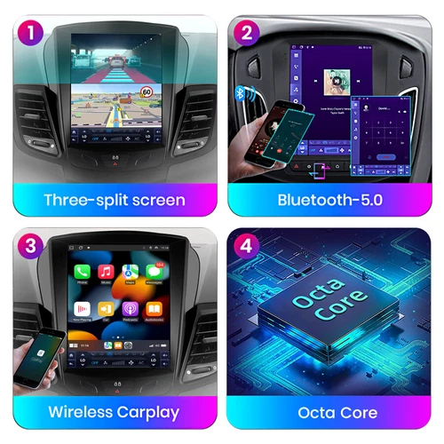 9.7" Für Ford Fiesta 2009-2016 Android 13 GPS Navi Autoradio Carplay WIFI 2+32G - Picture 7 of 20