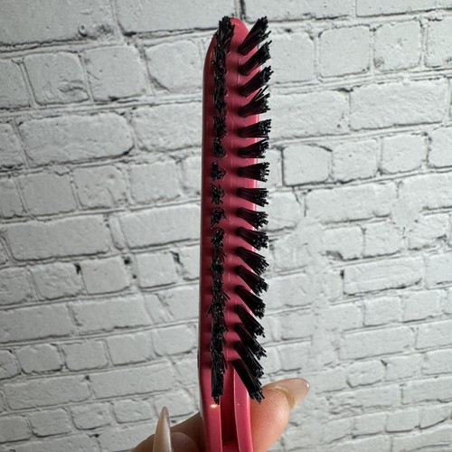 Vintage Goody Brush & Comb Folding Combo Nylon Bristles Pink Handle Purse Travel - Picture 6 of 8