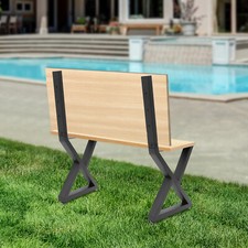 Bench Legs with Backrest Bracket 2PCS Bench Legs, Triangle Metal Bench Legs