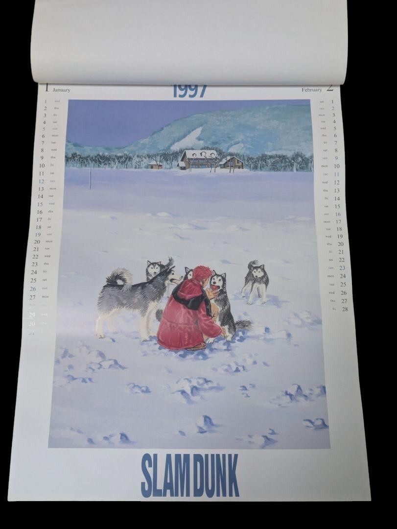 希少品SLAM DUNK 1997 CALENDAR 1997 Slam Dunk Wall Calendar Takehiko Inoue Original Vintage