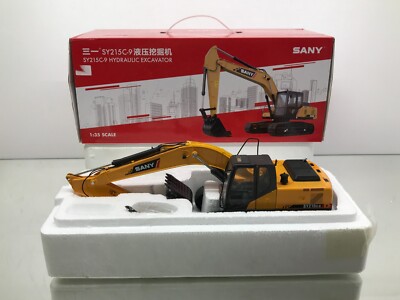 SANY SY215C-9 TRACK EXCAVATOR CHINA DIECAST -YELLOW 1:35- GOOD IN BOX