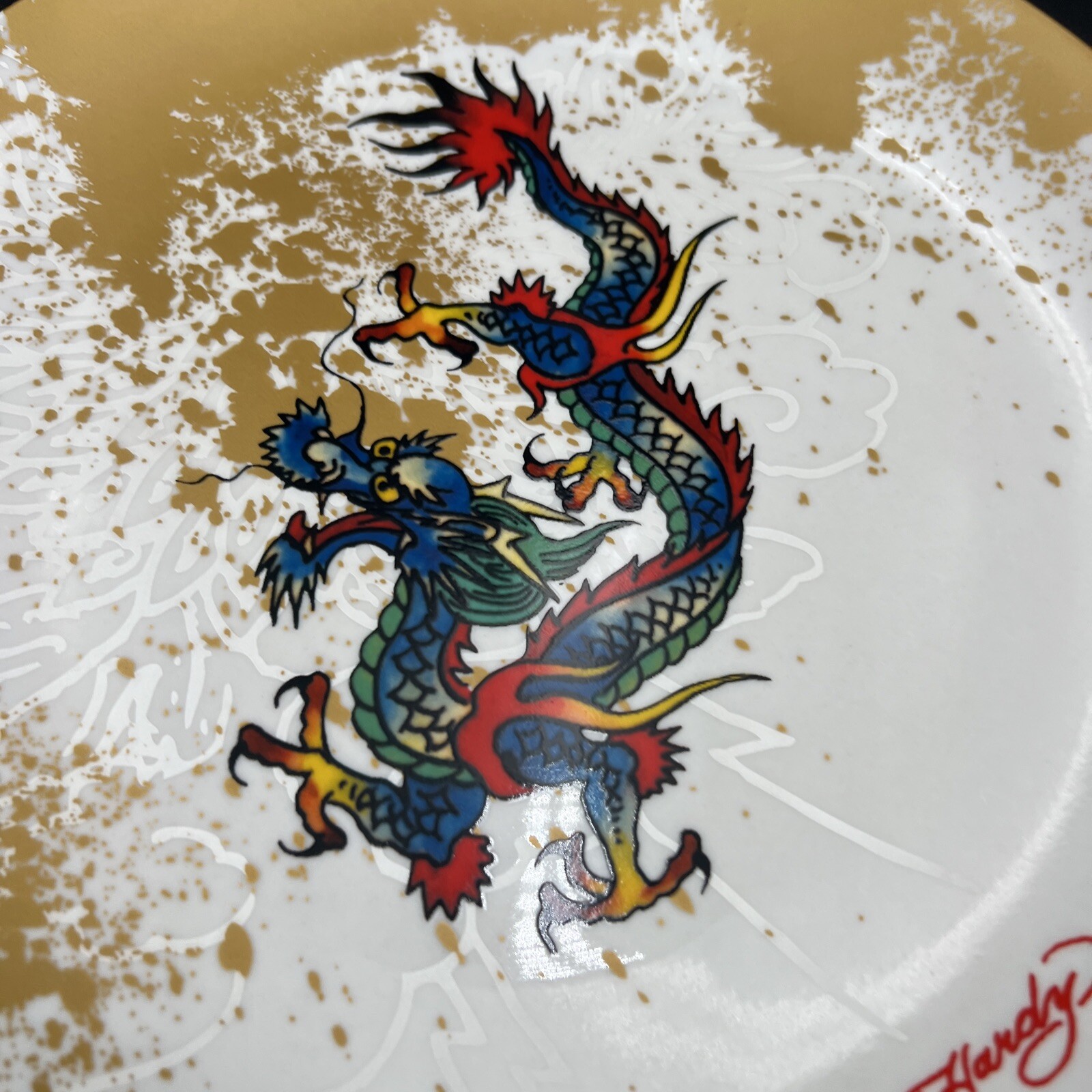 Ed Hardy Life Dragon Dinner Plate