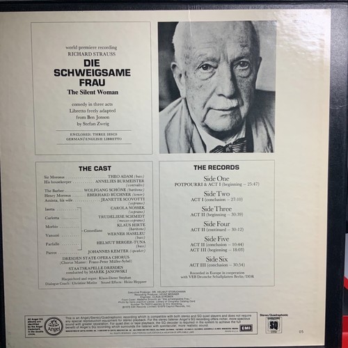 STRAUSS-DIE SCHWEIGSAME FRAU-ORIGINAL 1979 ANGEL RECORDS 3-LP BOX SET-USED - Picture 2 of 6