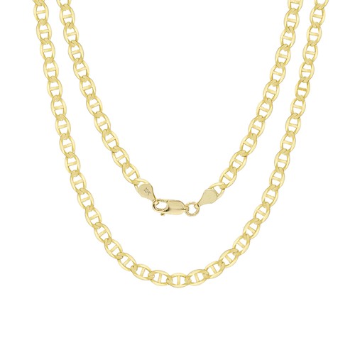 10K Yellow Gold Solid Mens 4mm Anchor 