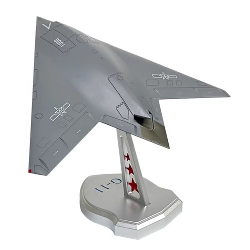 1 pz scala 1/45 lega pressofusa cinese G-11 stealth UAV modello aereo giocattolo regalo - Foto 3 di 21