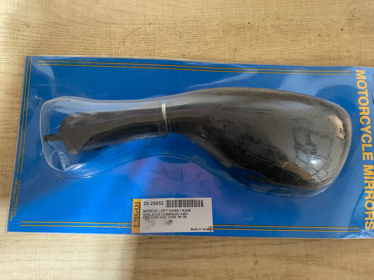 1998-99 Kawasaki ZX6R ZX9R Left Hand Mirror Emgo Part # 20 1998-99 Kawasaki ZX6R ZX9R Left Hand Mirror Emgo Part # 20